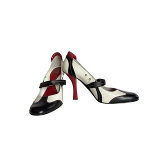 Guess By Marciano Sporty Heels Shoes Black, Red, White Size 9.5